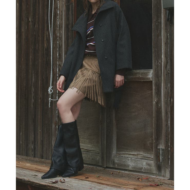 スタンドカラーミドルコート | ad thie | 詳細画像10 