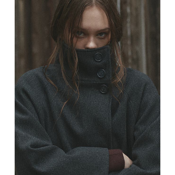 スタンドカラーミドルコート | ad thie | 詳細画像11 