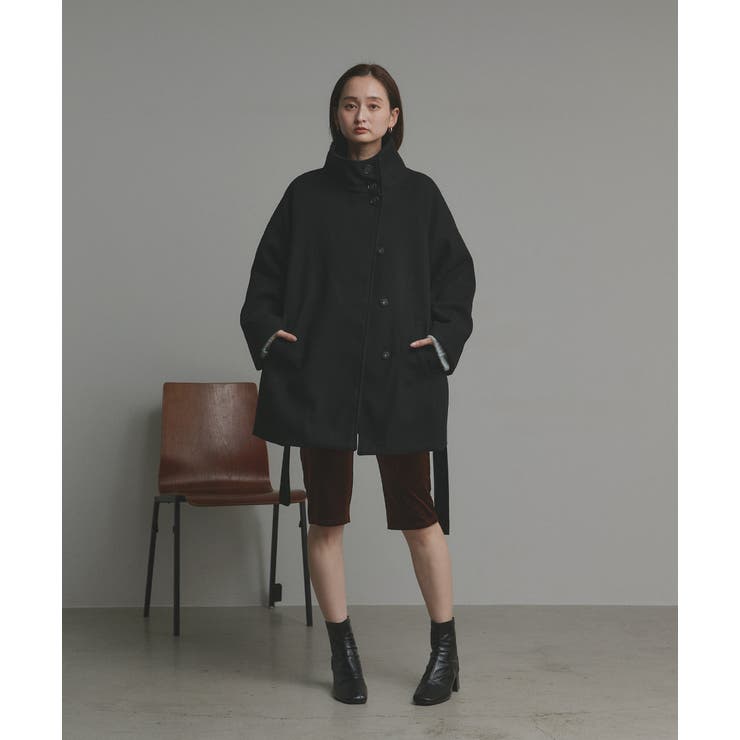 2025AW新作】スタンドカラーミドルコート[品番：ADEW0005062]｜ad thie