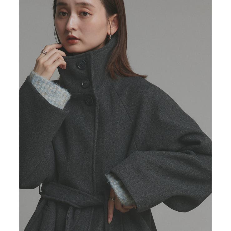 スタンドカラーミドルコート | ad thie | 詳細画像20 