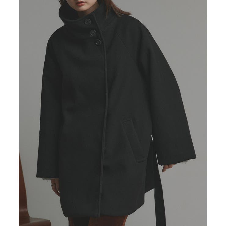 スタンドカラーミドルコート | ad thie | 詳細画像4 