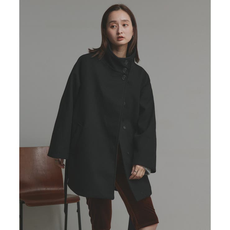 スタンドカラーミドルコート | ad thie | 詳細画像5 