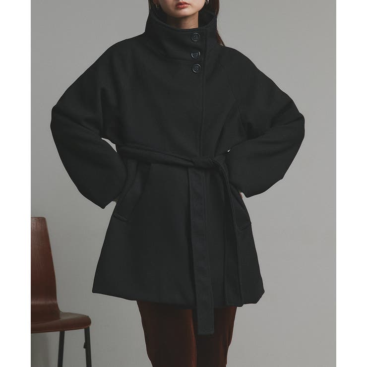 スタンドカラーミドルコート | ad thie | 詳細画像8 