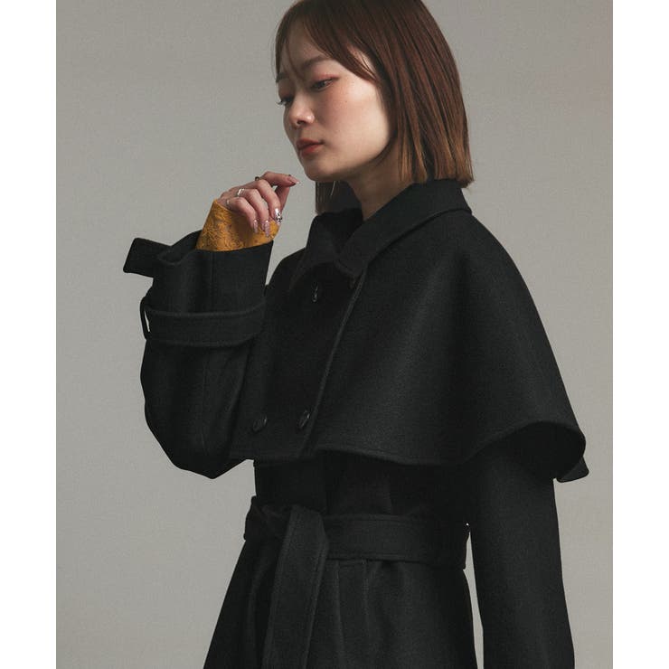 ステンカラーケープコート | ad thie | 詳細画像15 