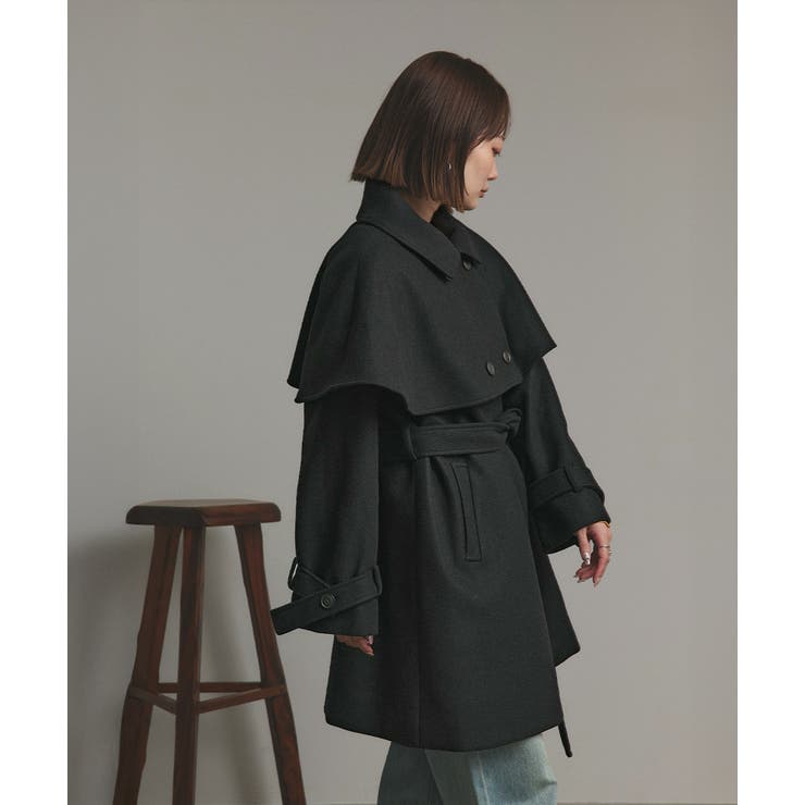 ステンカラーケープコート | ad thie | 詳細画像18 