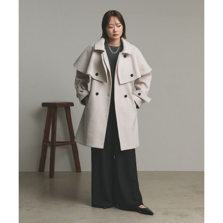 ステンカラーケープコート | ad thie | 詳細画像19 