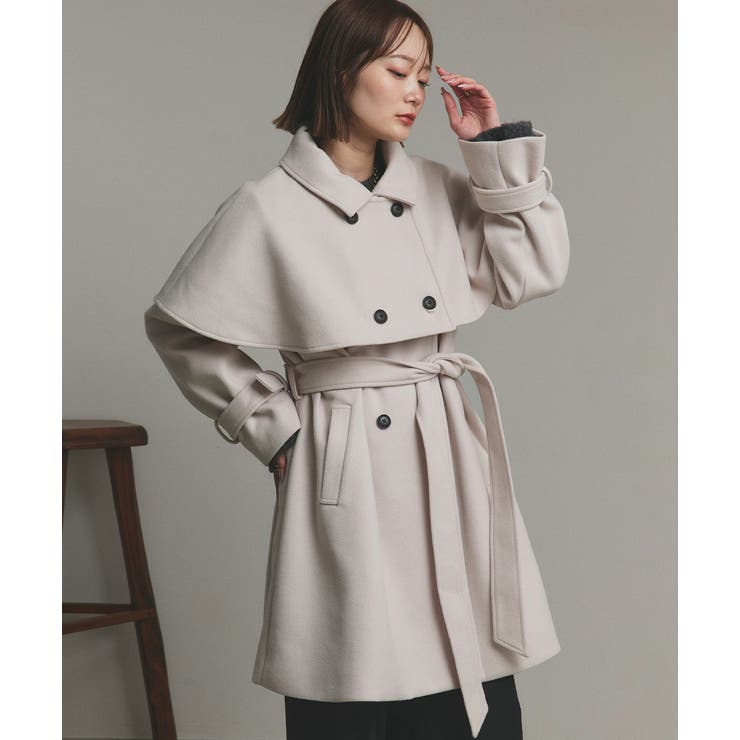 ステンカラーケープコート | ad thie | 詳細画像27 