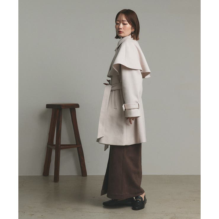 ステンカラーケープコート | ad thie | 詳細画像32 