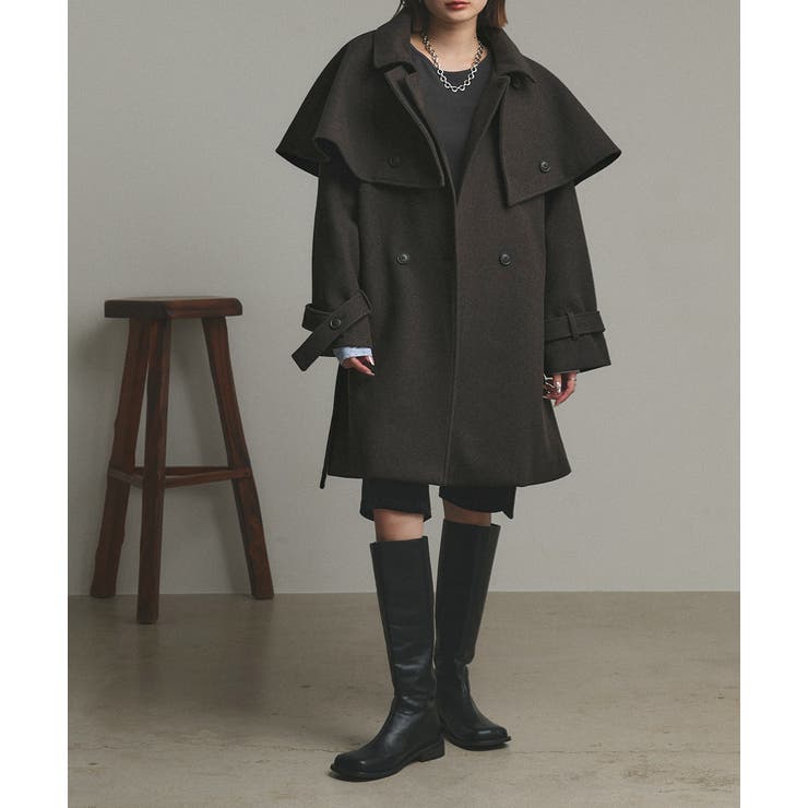 ステンカラーケープコート | ad thie | 詳細画像37 