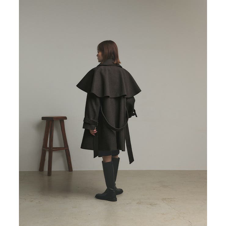 ステンカラーケープコート | ad thie | 詳細画像38 