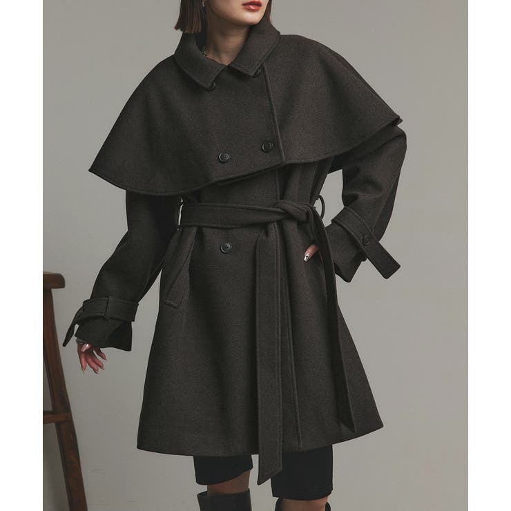 ステンカラーケープコート | ad thie | 詳細画像45 