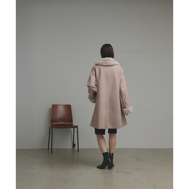 ファーカラー2WAYミドルコート | ad thie | 詳細画像31 