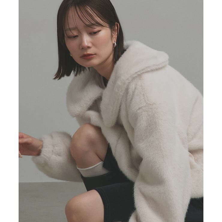 【2025AW新作】ラビットファー調ショートブルゾン | ad thie | 詳細画像11 