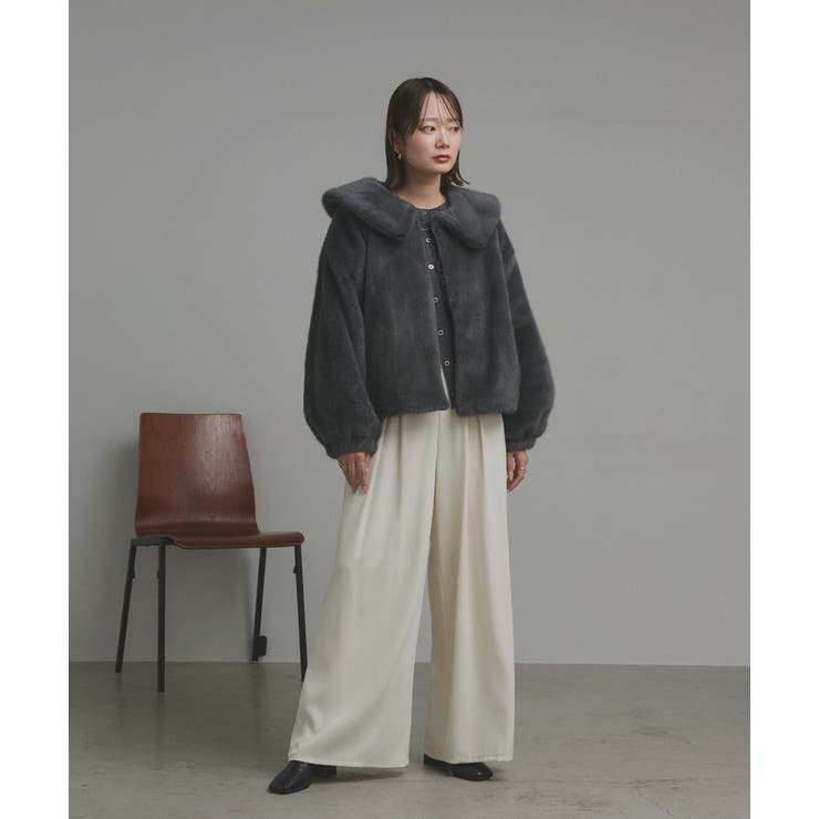 【2025AW新作】ラビットファー調ショートブルゾン | ad thie | 詳細画像12 