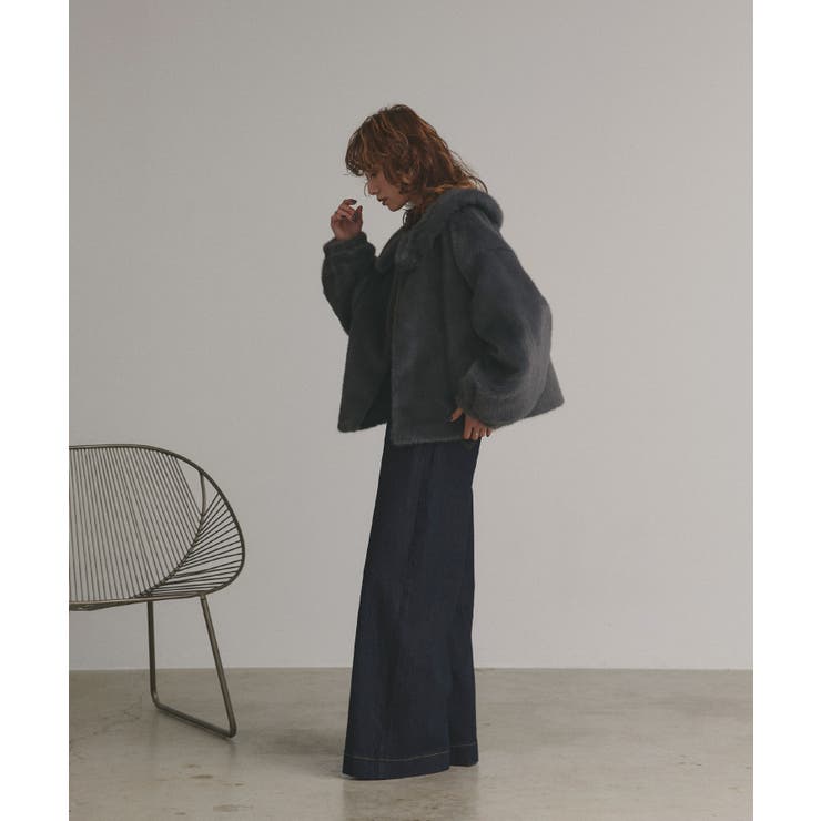 【2025AW新作】ラビットファー調ショートブルゾン | ad thie | 詳細画像14 