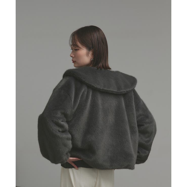 【2025AW新作】ラビットファー調ショートブルゾン | ad thie | 詳細画像17 