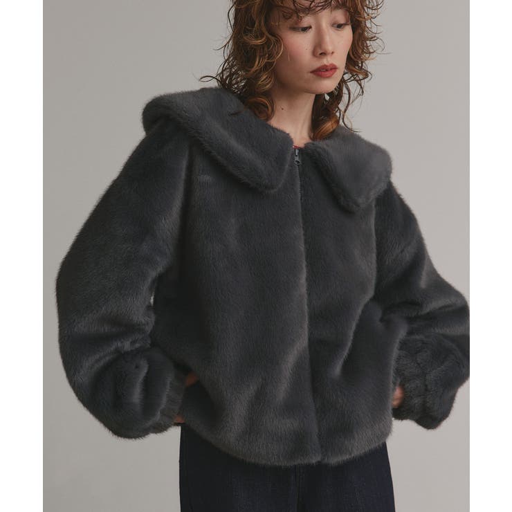 【2025AW新作】ラビットファー調ショートブルゾン | ad thie | 詳細画像19 