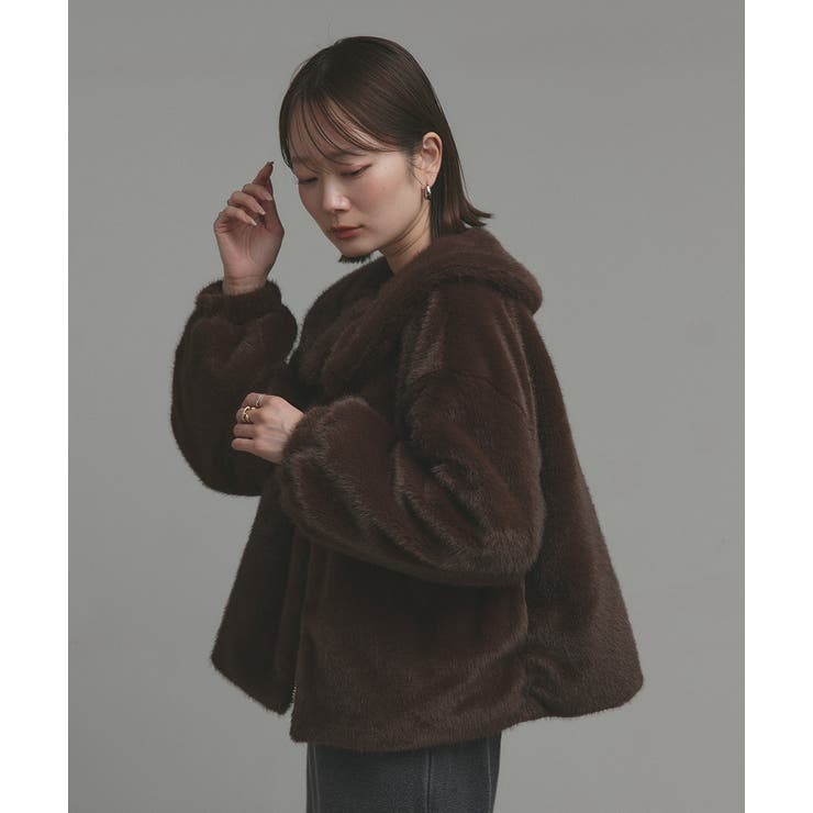 【2025AW新作】ラビットファー調ショートブルゾン | ad thie | 詳細画像25 