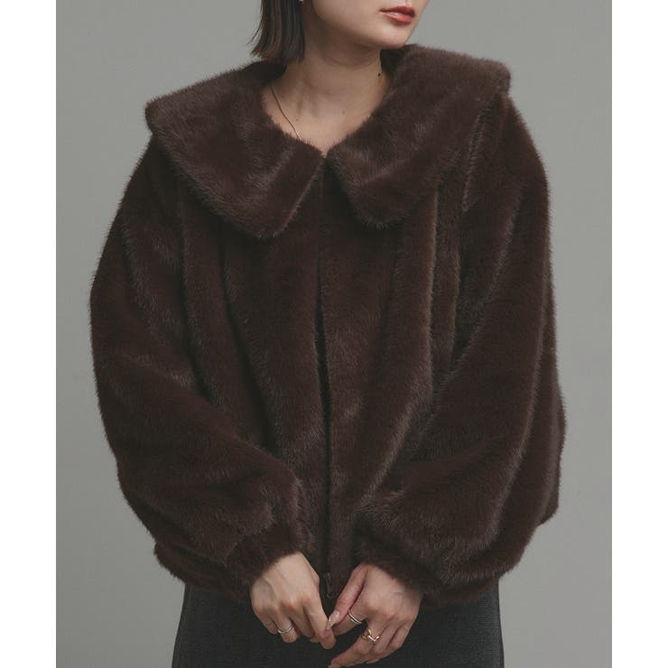 【2025AW新作】ラビットファー調ショートブルゾン | ad thie | 詳細画像27 