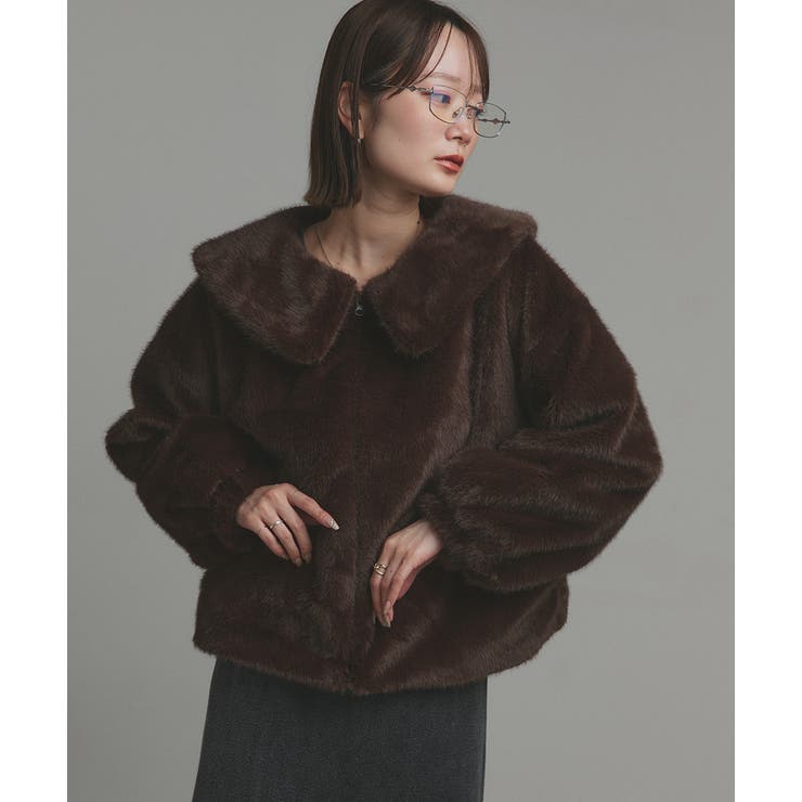 【2025AW新作】ラビットファー調ショートブルゾン | ad thie | 詳細画像28 