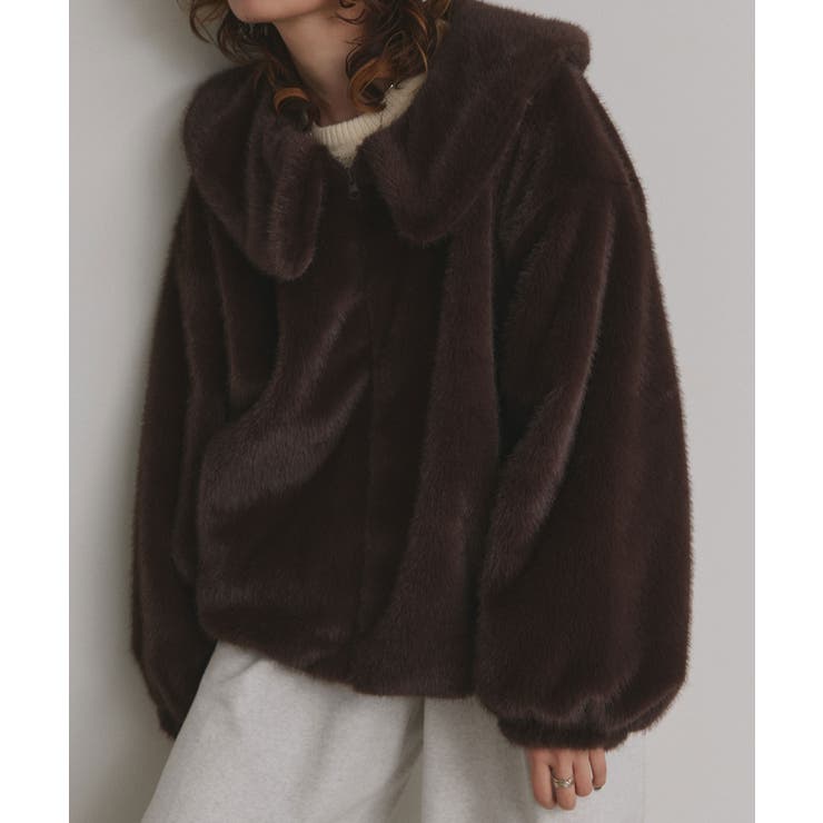 【2025AW新作】ラビットファー調ショートブルゾン | ad thie | 詳細画像34 