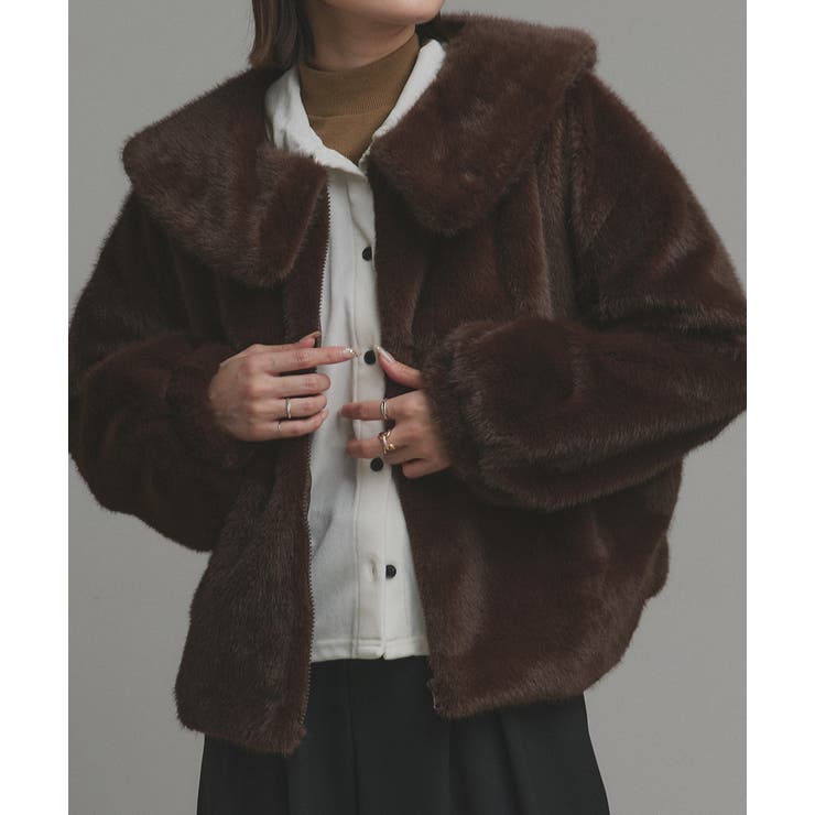 【2025AW新作】ラビットファー調ショートブルゾン | ad thie | 詳細画像35 