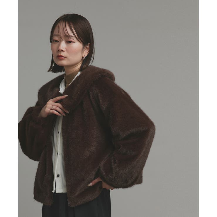 【2025AW新作】ラビットファー調ショートブルゾン | ad thie | 詳細画像36 