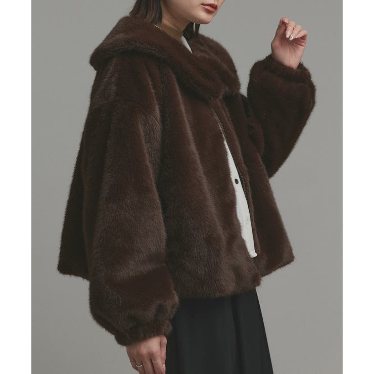 【2025AW新作】ラビットファー調ショートブルゾン | ad thie | 詳細画像37 