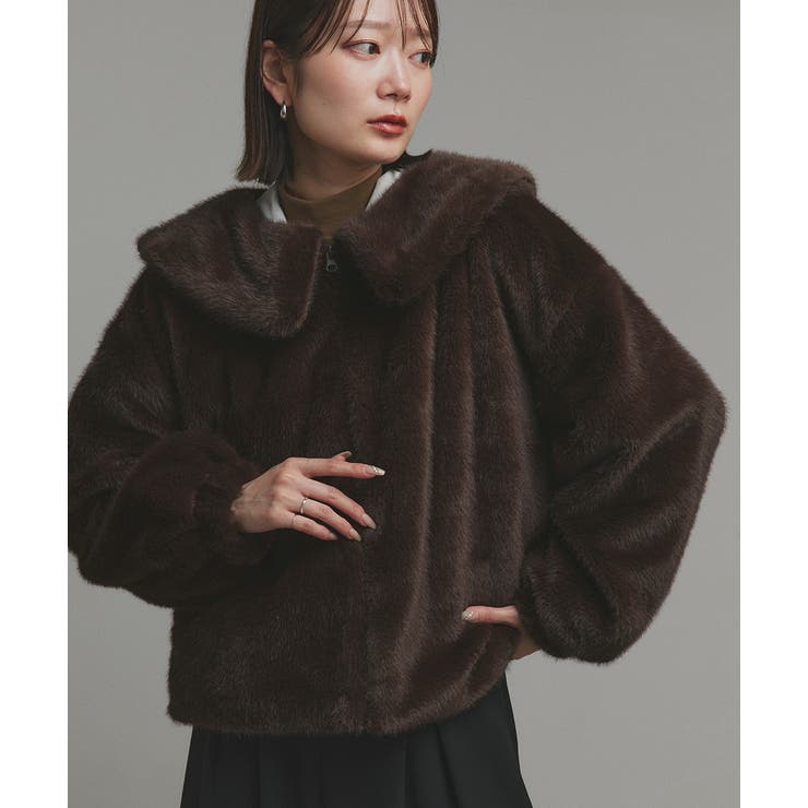 【2025AW新作】ラビットファー調ショートブルゾン | ad thie | 詳細画像38 