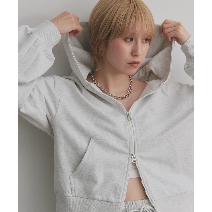 ダブルジップスウェットパーカー | ad thie | 詳細画像18 