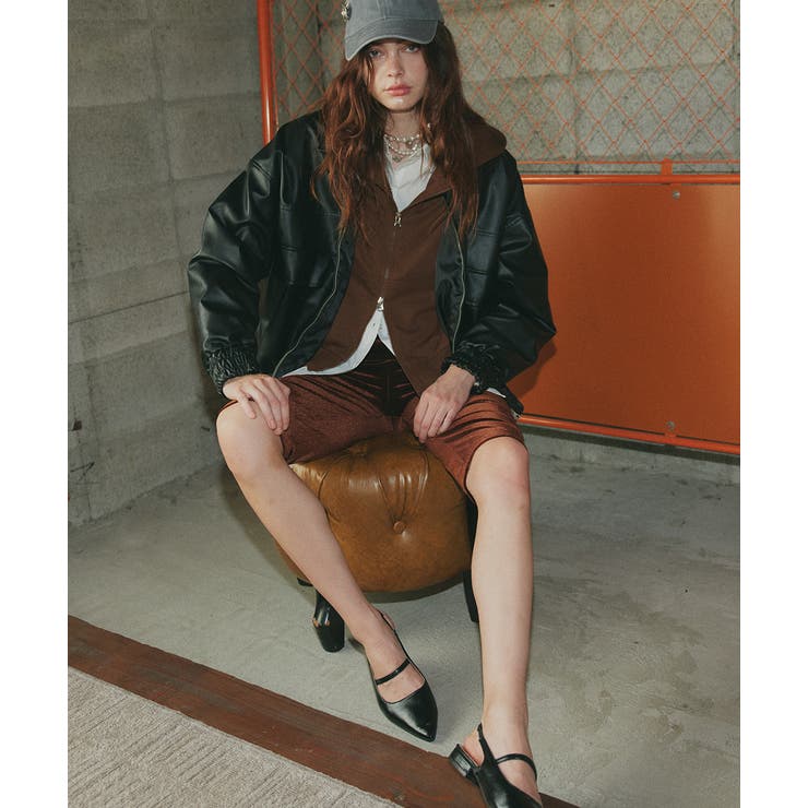 ダブルジップスウェットパーカー | ad thie | 詳細画像23 