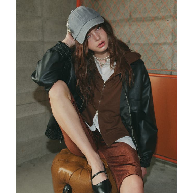 ダブルジップスウェットパーカー | ad thie | 詳細画像25 