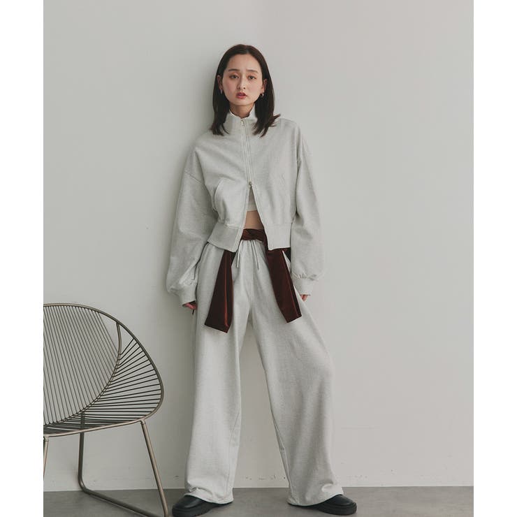 【2025AW新作】スタンドカラーダブルジップスウェットブルゾン | ad thie | 詳細画像10 