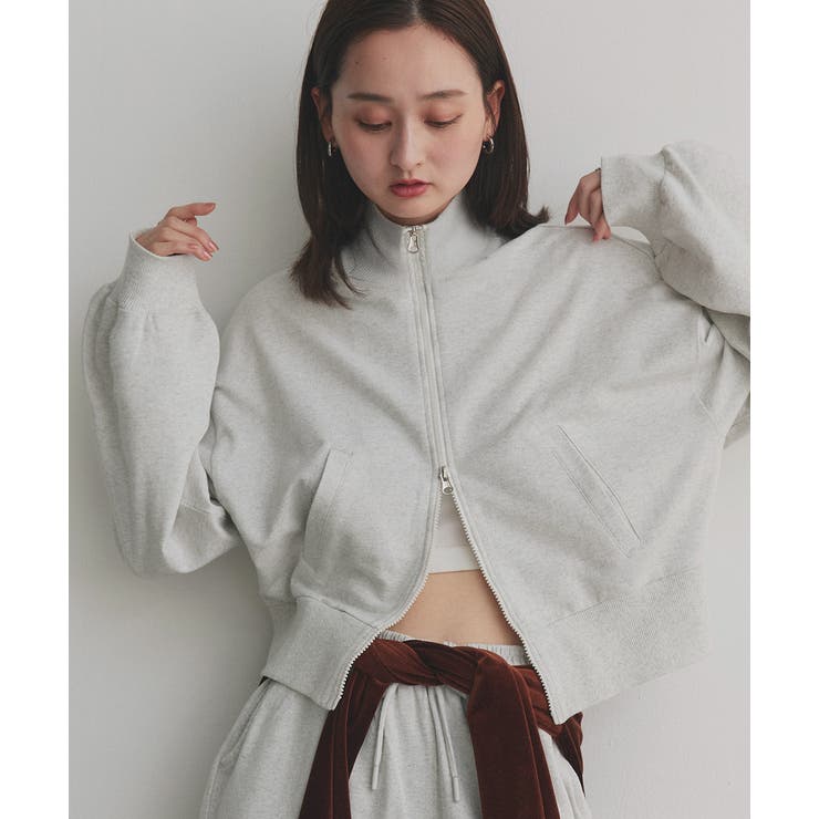 【2025AW新作】スタンドカラーダブルジップスウェットブルゾン | ad thie | 詳細画像13 