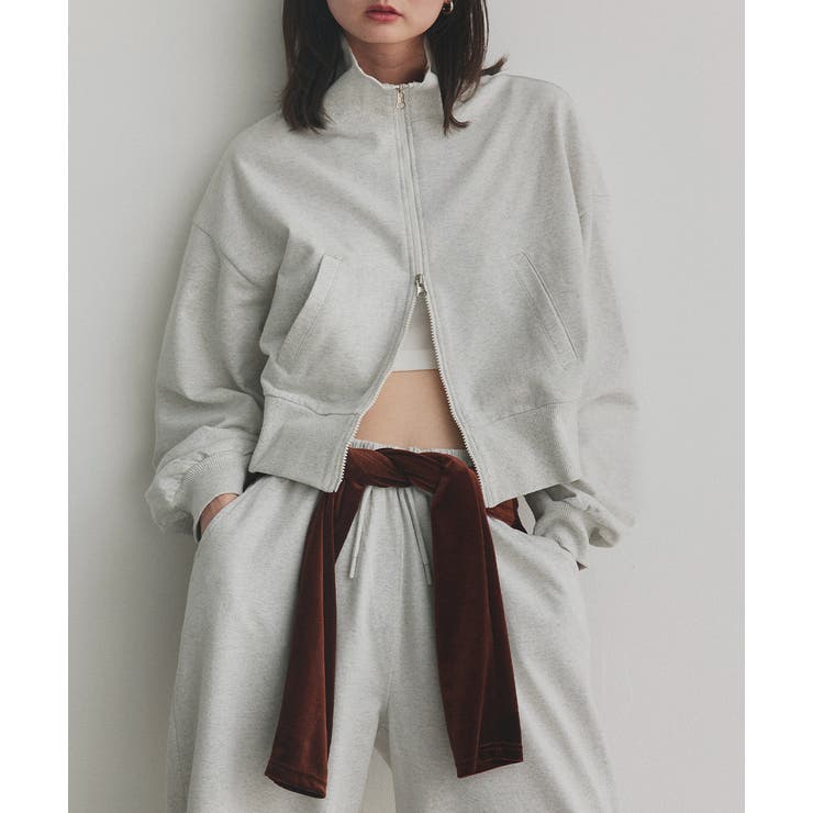 【2025AW新作】スタンドカラーダブルジップスウェットブルゾン | ad thie | 詳細画像14 