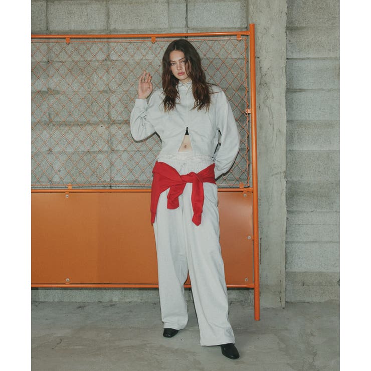 【2025AW新作】スタンドカラーダブルジップスウェットブルゾン | ad thie | 詳細画像2 