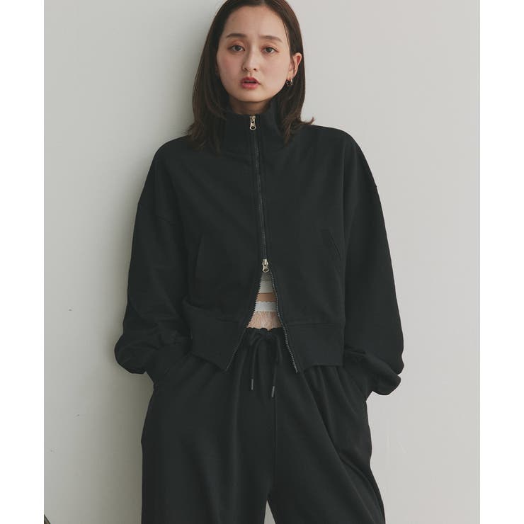 【2025AW新作】スタンドカラーダブルジップスウェットブルゾン | ad thie | 詳細画像20 