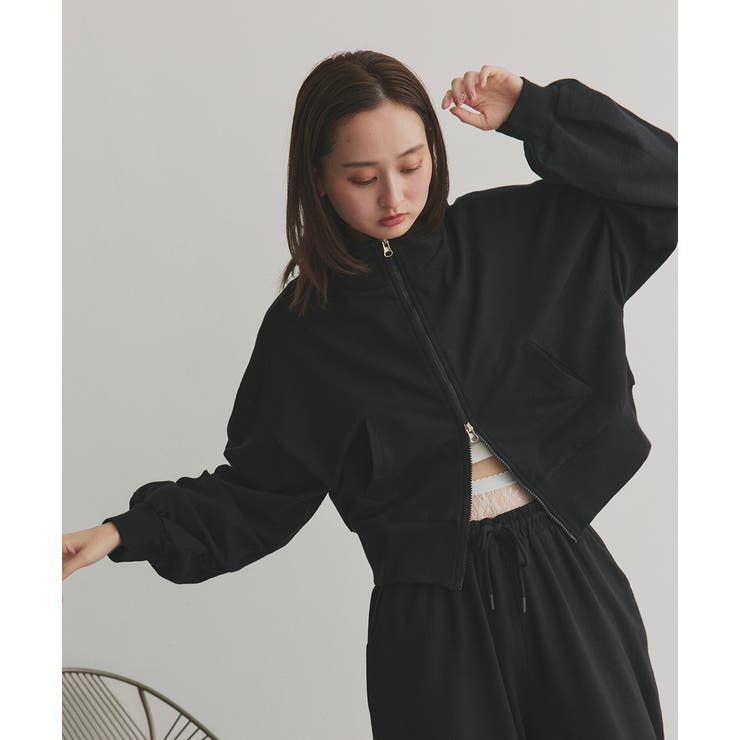 【2025AW新作】スタンドカラーダブルジップスウェットブルゾン | ad thie | 詳細画像21 