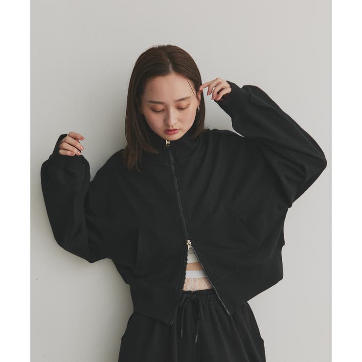 【2025AW新作】スタンドカラーダブルジップスウェットブルゾン | ad thie | 詳細画像22 