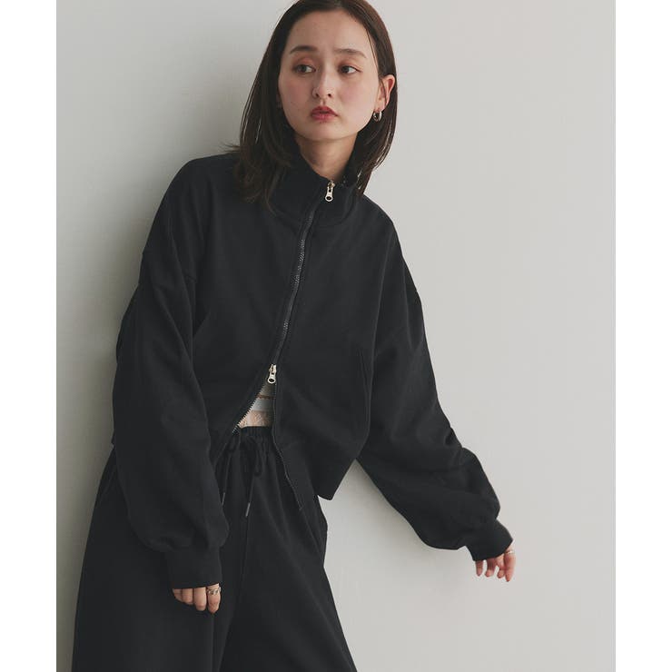 【2025AW新作】スタンドカラーダブルジップスウェットブルゾン | ad thie | 詳細画像24 