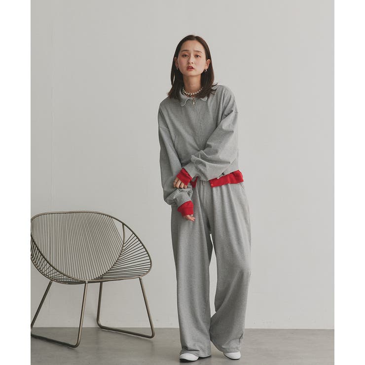 【2025AW新作】スタンドカラーダブルジップスウェットブルゾン | ad thie | 詳細画像27 