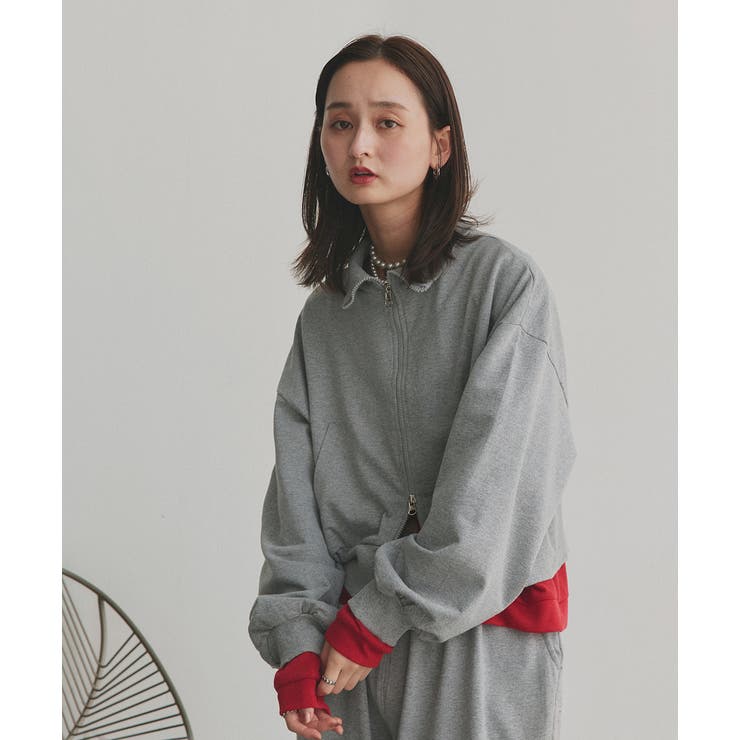 【2025AW新作】スタンドカラーダブルジップスウェットブルゾン | ad thie | 詳細画像29 