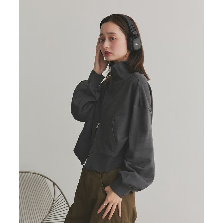 【2025AW新作】スタンドカラーダブルジップスウェットブルゾン | ad thie | 詳細画像37 