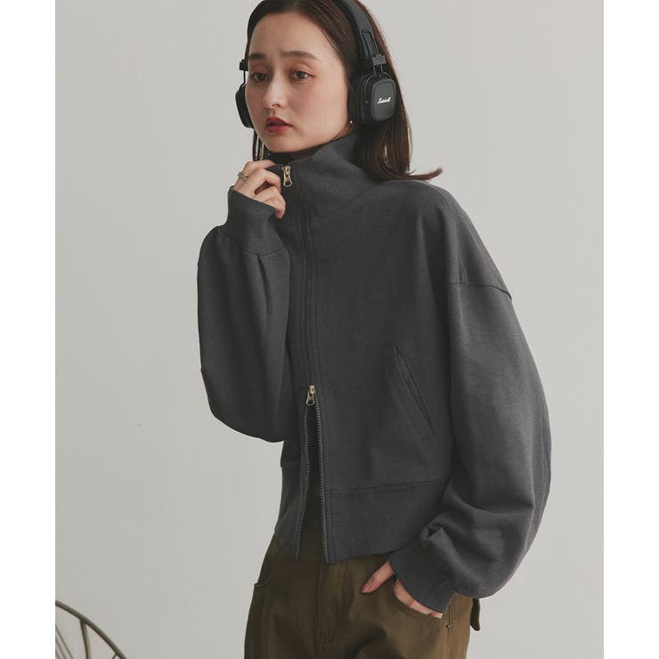 【2025AW新作】スタンドカラーダブルジップスウェットブルゾン | ad thie | 詳細画像39 