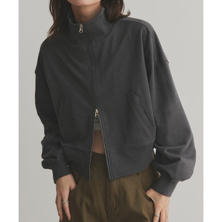 【2025AW新作】スタンドカラーダブルジップスウェットブルゾン | ad thie | 詳細画像41 