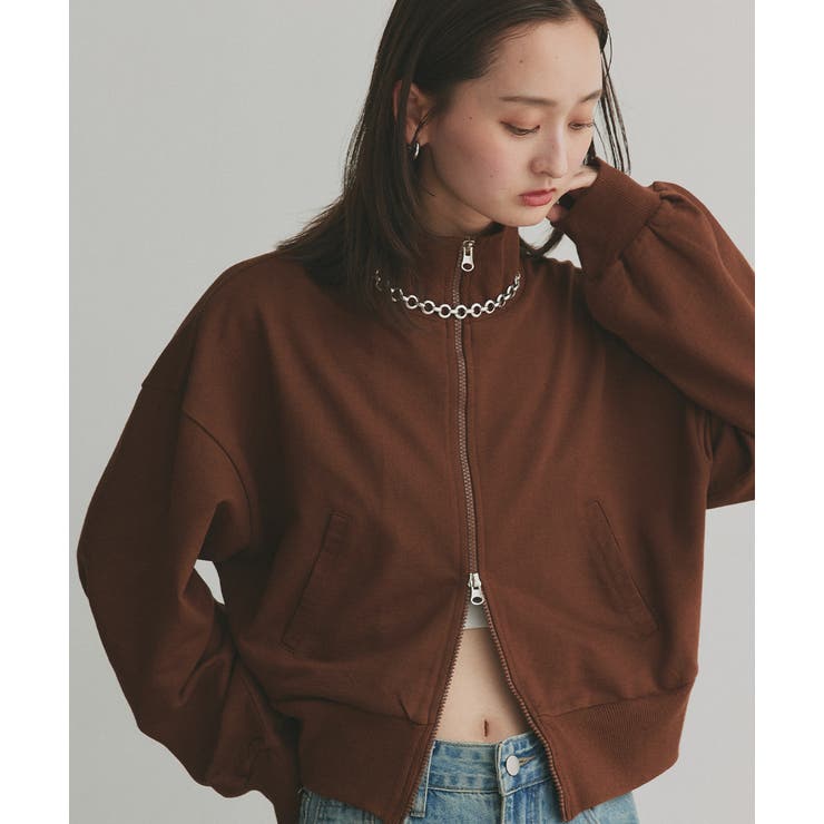 【2025AW新作】スタンドカラーダブルジップスウェットブルゾン | ad thie | 詳細画像46 