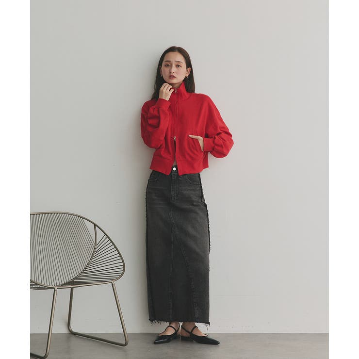 【2025AW新作】スタンドカラーダブルジップスウェットブルゾン | ad thie | 詳細画像50 