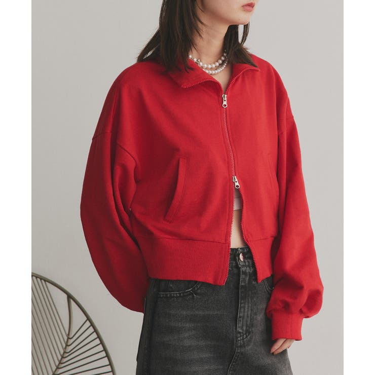 【2025AW新作】スタンドカラーダブルジップスウェットブルゾン | ad thie | 詳細画像54 