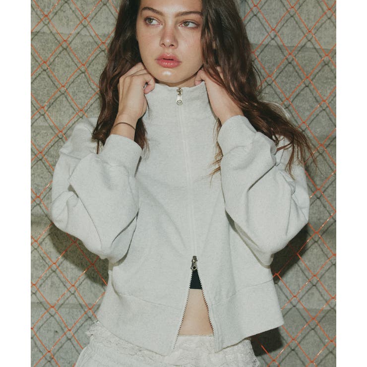 【2025AW新作】スタンドカラーダブルジップスウェットブルゾン | ad thie | 詳細画像6 