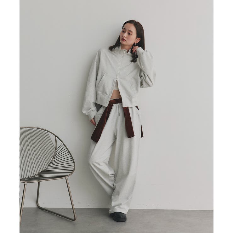 【2025AW新作】スタンドカラーダブルジップスウェットブルゾン | ad thie | 詳細画像9 